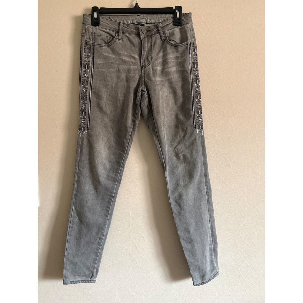 V1969 Italia Abbigliamento Sportivo Skinny Jeans 4 Embroidered Boho Y2K Euro - Picture 2 of 9